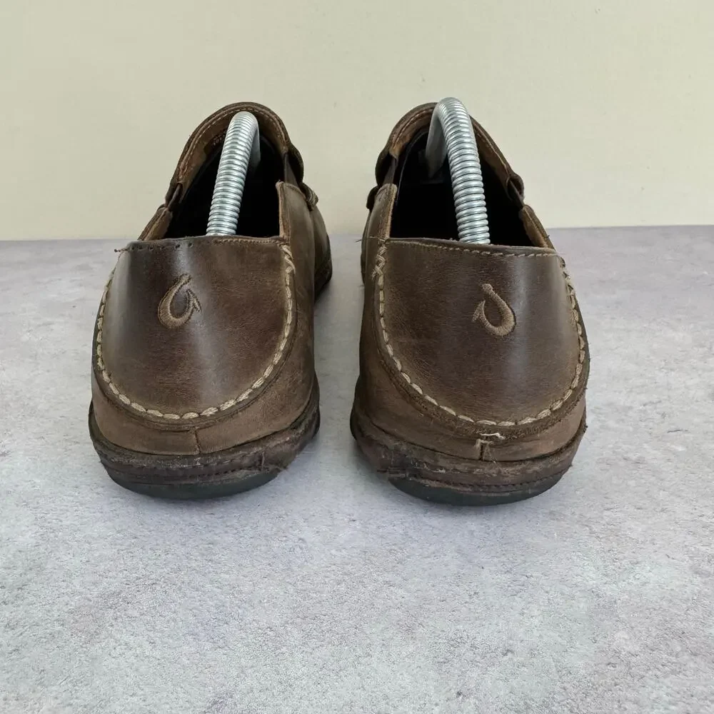 Olukai Shoes Men's Size 10 Moloa Kapa Slip On Drop In Heel Casual Resort READ